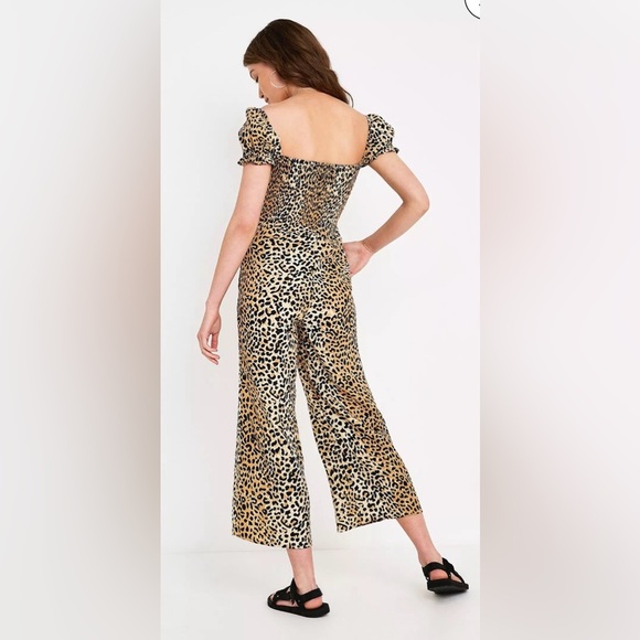 Faithfull The Brand Della Leopard Print Jumpsuit XS/2 - Picture 4 of 12